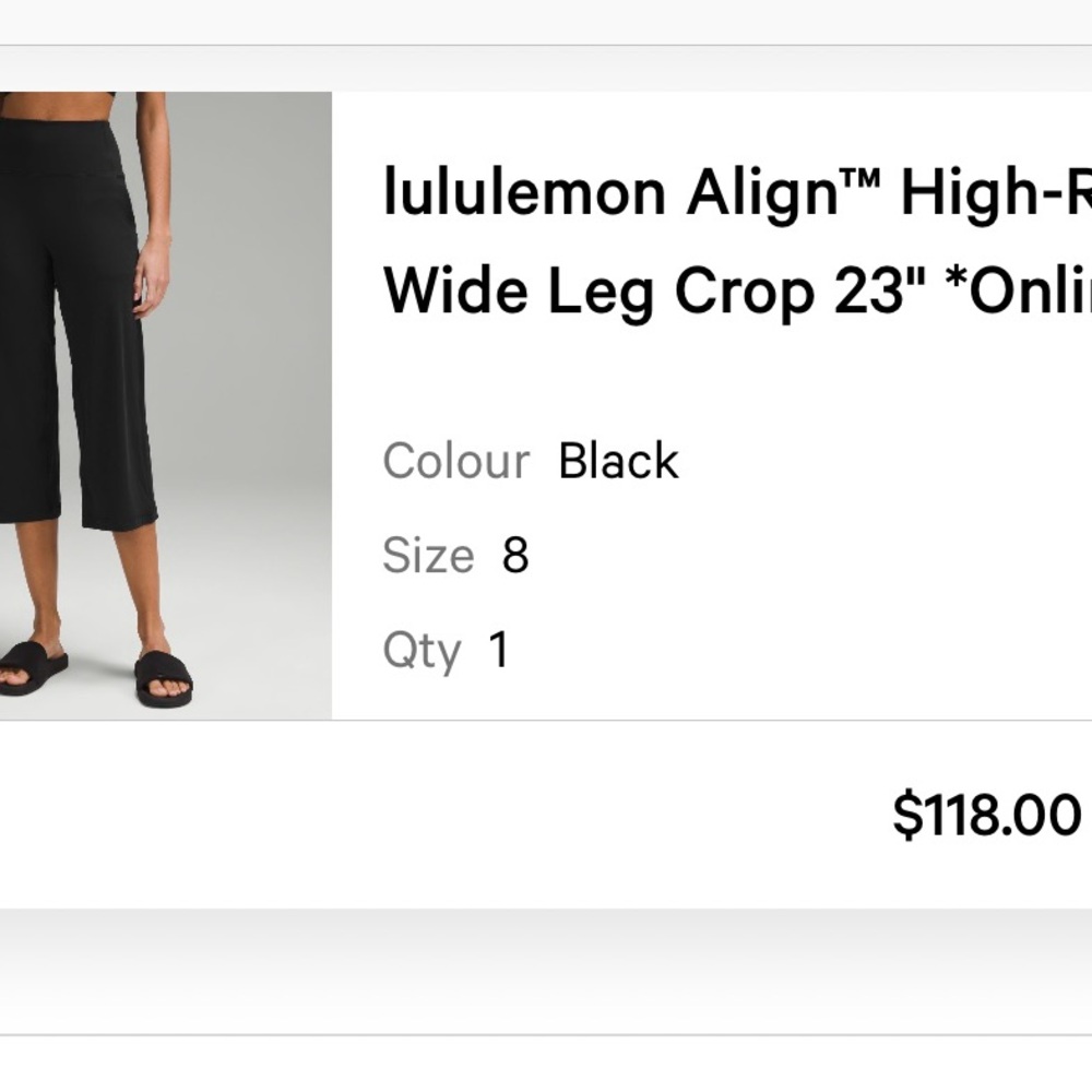 lululemon athletica Align high rise wide leg crop